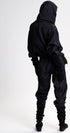 Silk Hooded Flight Suit black